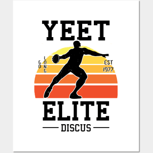 Yeet Elite Discus Athlete Retro Track N Field Athlete Posters and Art